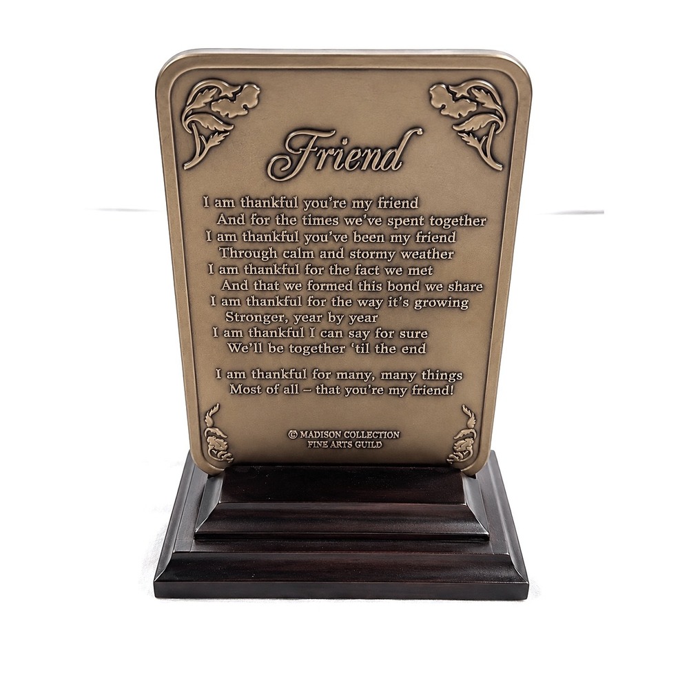 Madison Collection Impressions Bronze Plaque Carnations Friend Poem IMP-04 1990